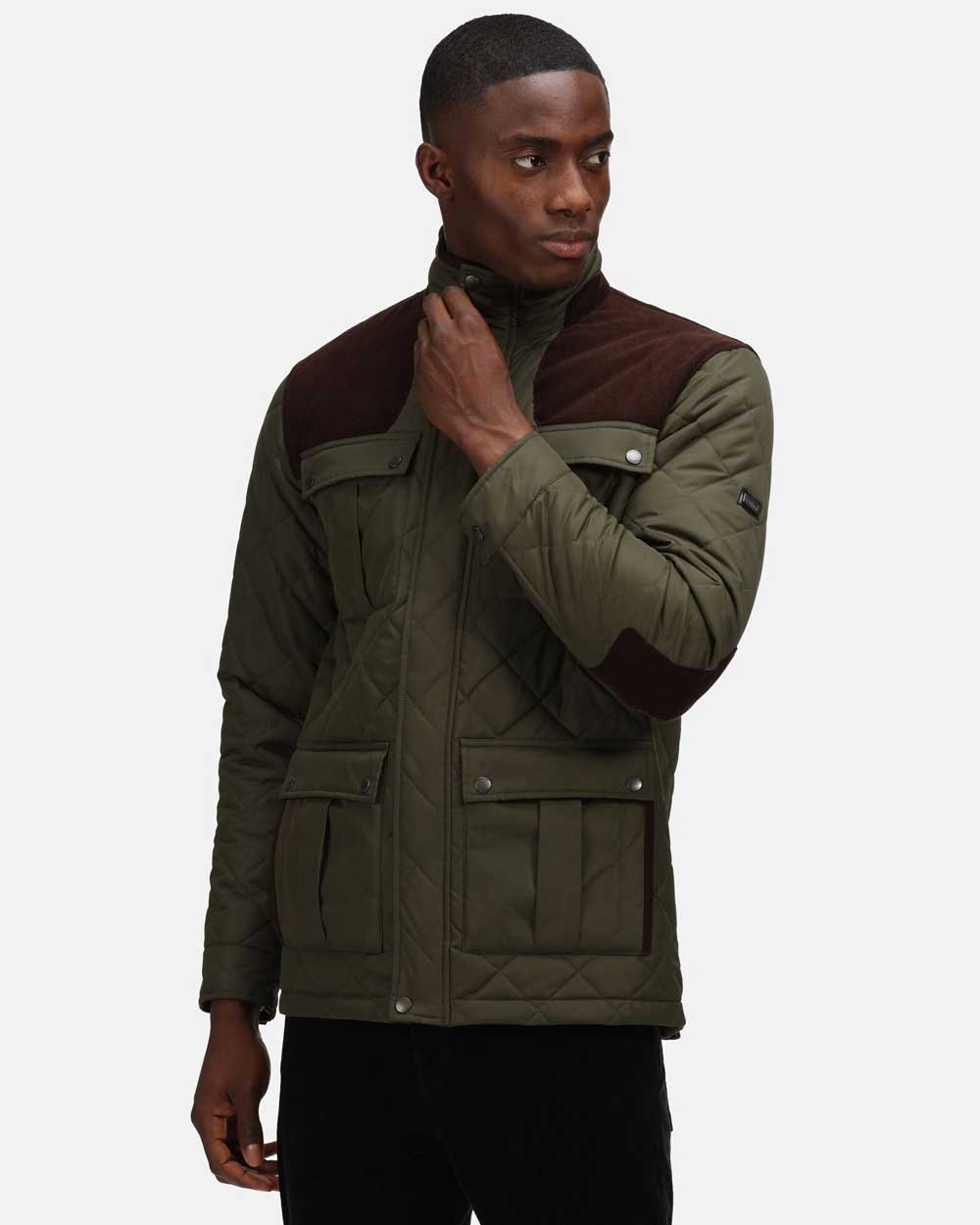 Regatta Padbury Quilted Jacket In Dark Khaki 