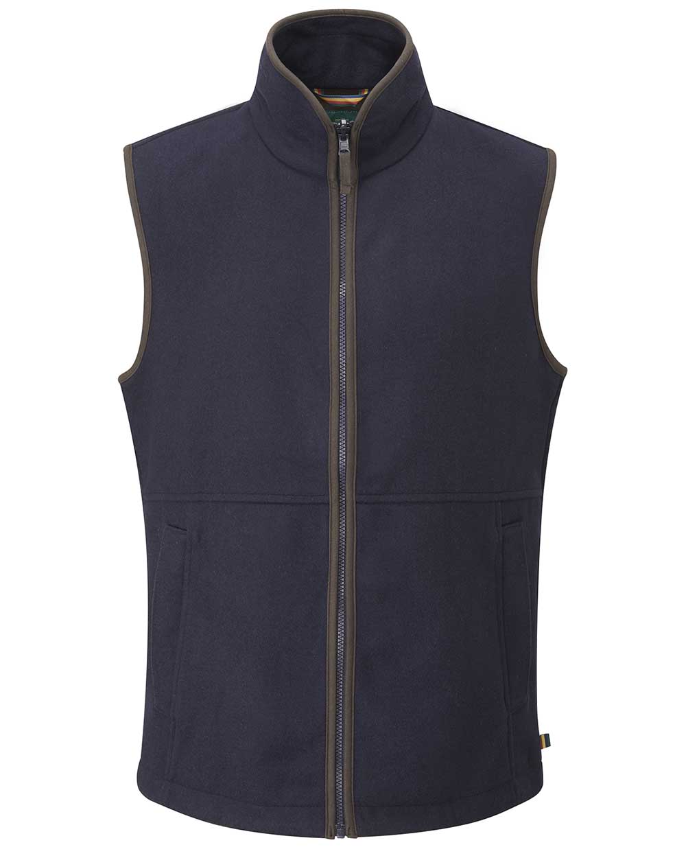 Alan Paine Berwick Fleece Waistcoat in Dark Navy 