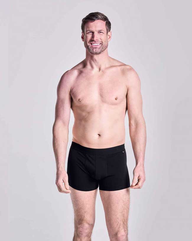HJ Hall 2 Pack Cotton Stetch Trunks in Black 