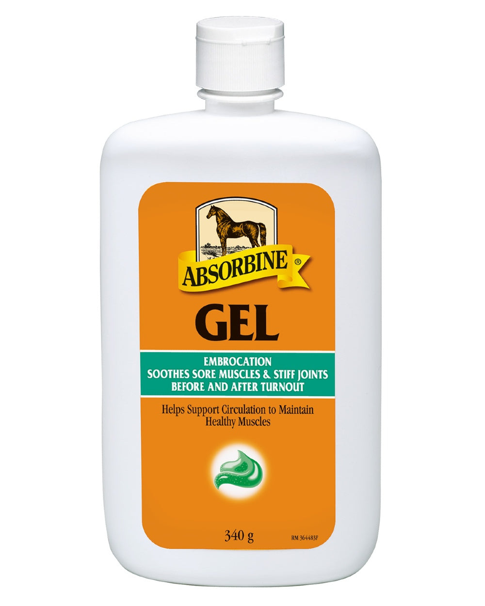 Absorbine Liniment Gel 340g on white background