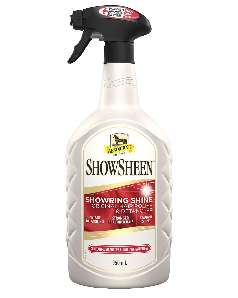 Absorbine Showsheen Hair Polish And Detangler Spray 950ML on white background