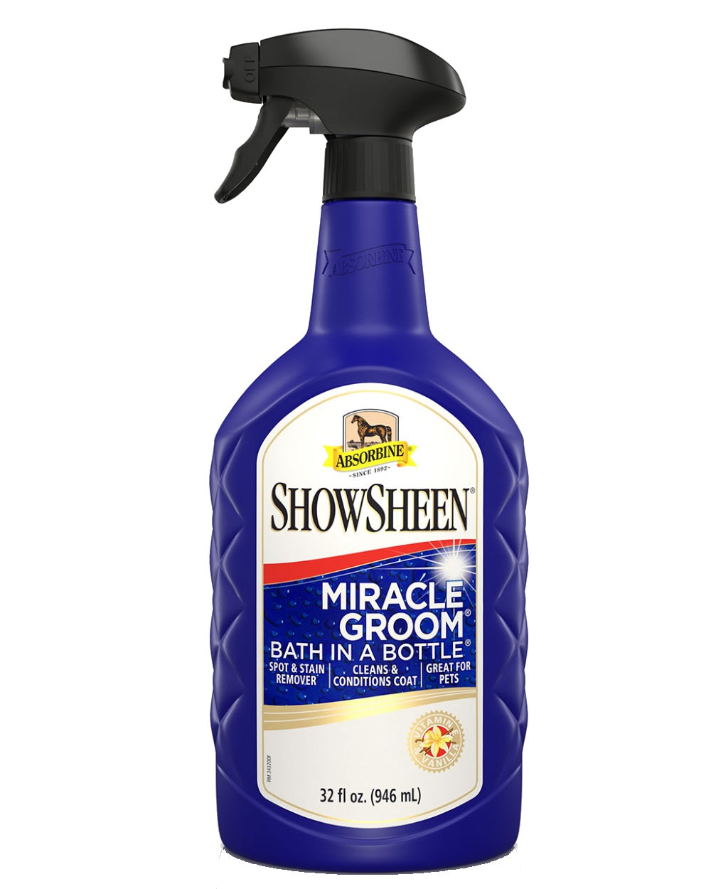 Absorbine Showsheen Miracle Groom 946ML on white background