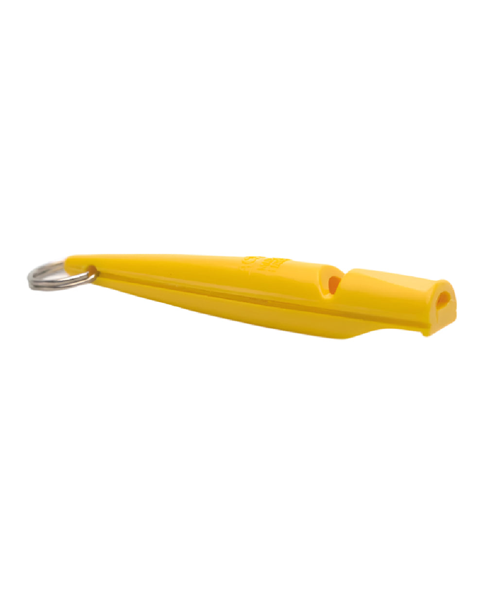 Yellow Coloured Acme Dog Whistle on white background 