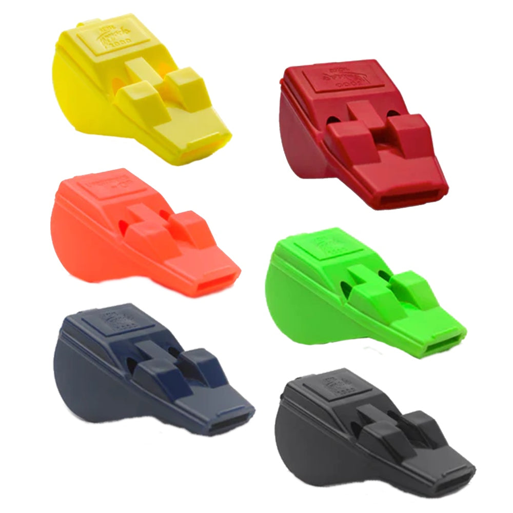 Acme Tornado Sports Whistle in Yellow, Red, Orange, Lime, Black, Blue