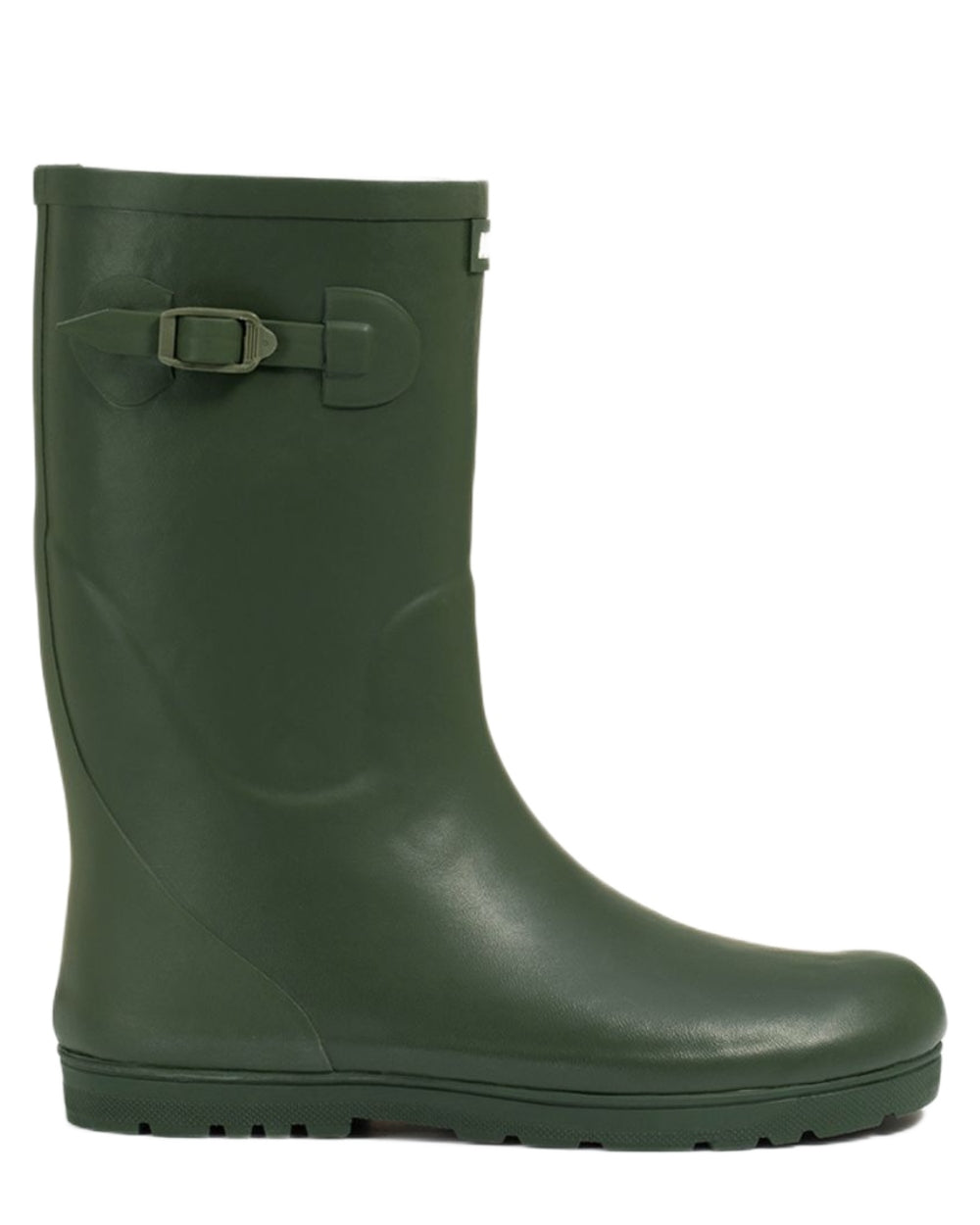 Khaki coloured Aigle Childrens Woody Pop Fur 2 Boots on white background 