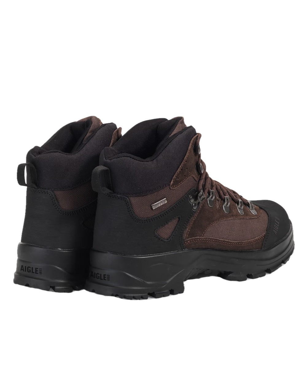 Dark Brown coloured Aigle Huntshaw 2 MTD Boots on white background 