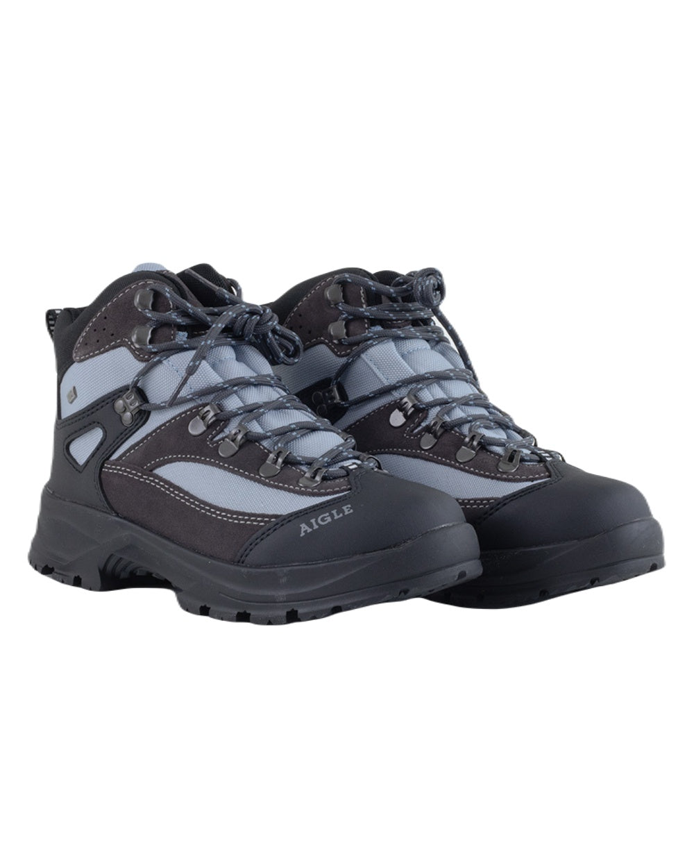 Asphalte coloured Aigle Huntshaw 2 MTD Womens Boots on white background 