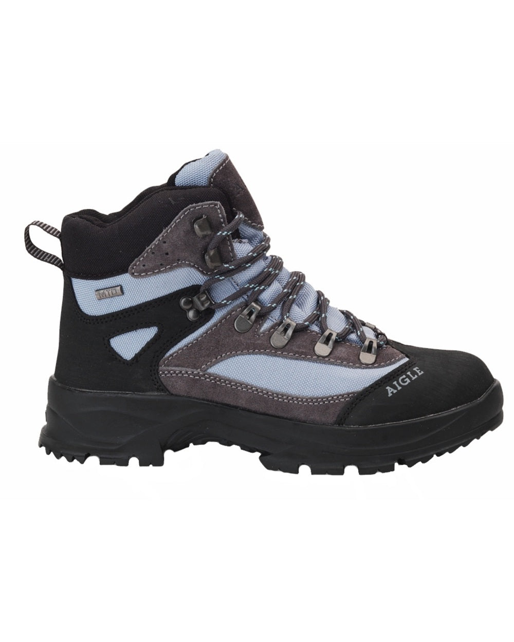 Asphalte coloured Aigle Huntshaw 2 MTD Womens Boots on white background 
