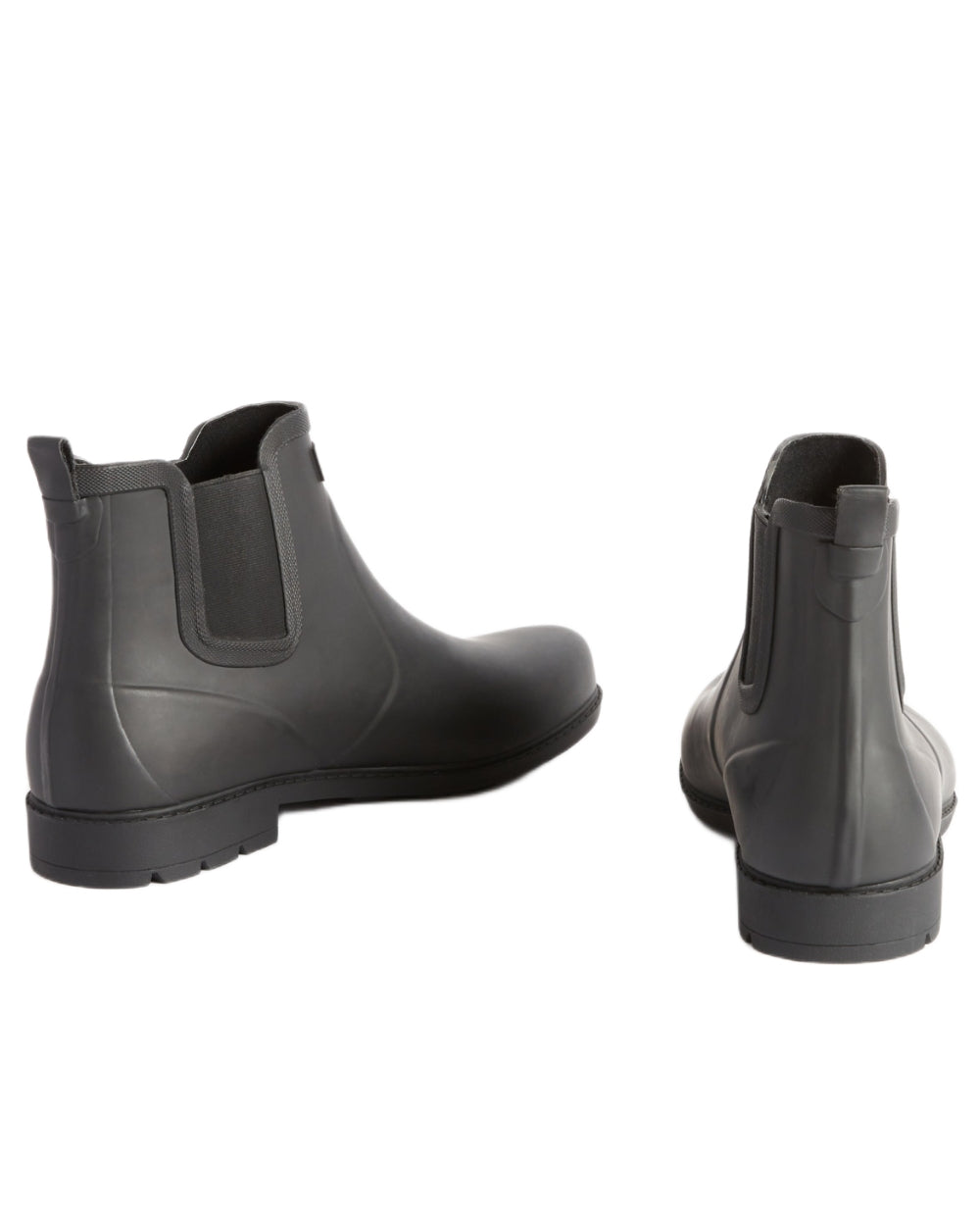 Noir coloured Aigle Mens Carville M2 Ankle Wellingtons on white background 