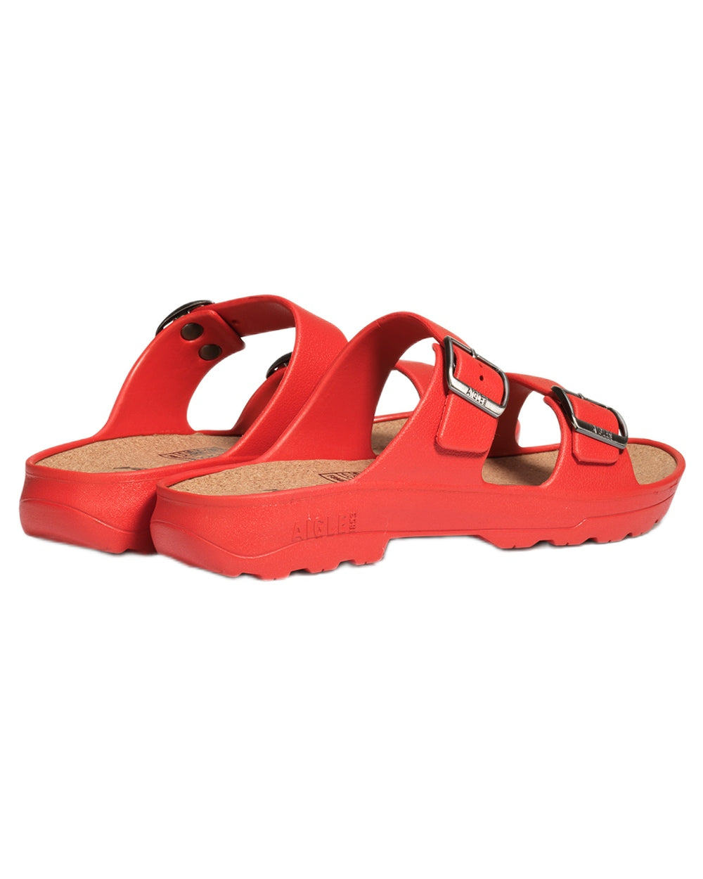 Grenat coloured Aigle Mens Corlay Ultra Light Clogs on white background 