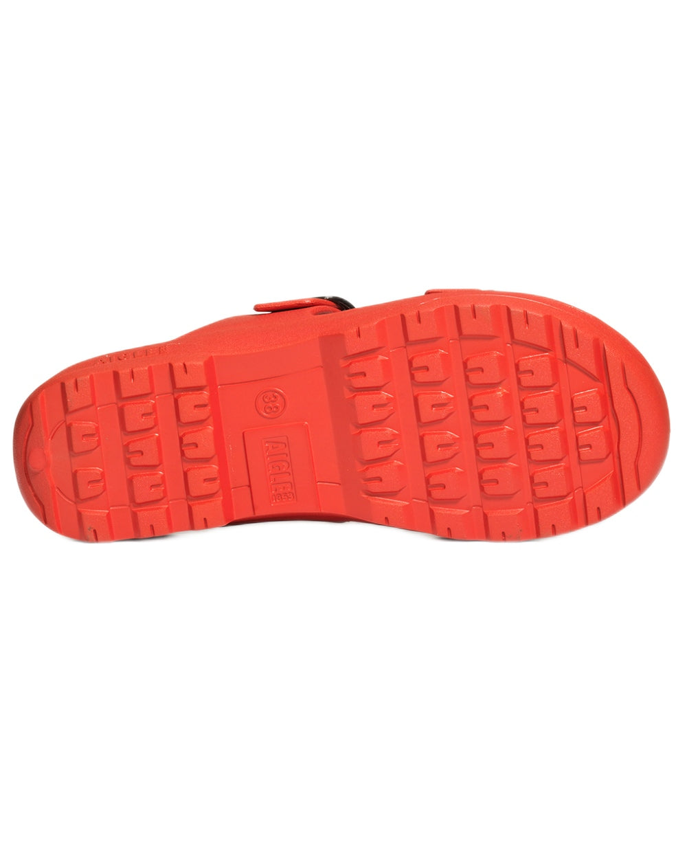 Grenat coloured Aigle Mens Corlay Ultra Light Clogs on white background 