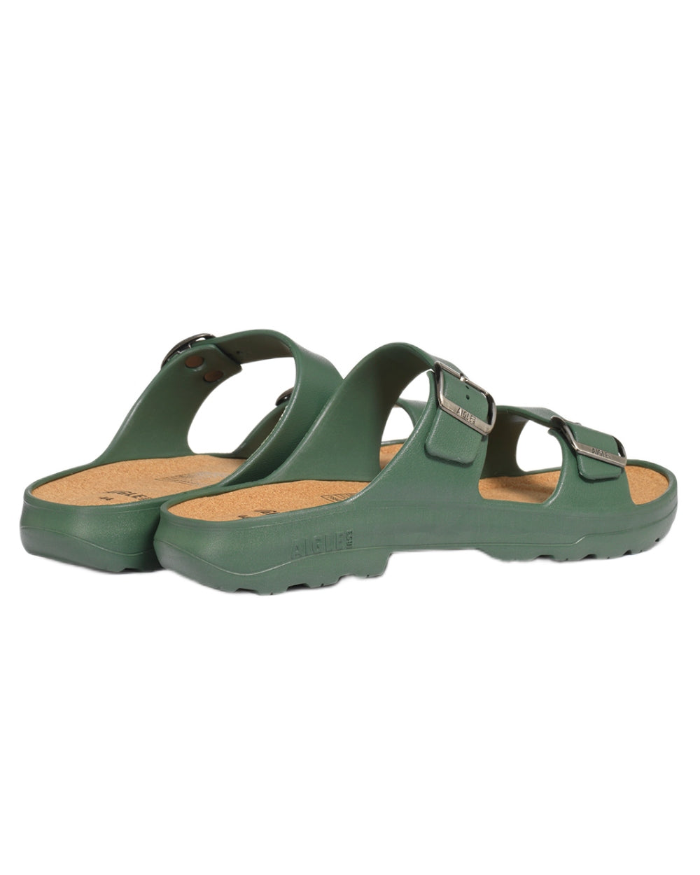Romarin coloured Aigle Mens Corlay Ultra Light Clogs on white background 