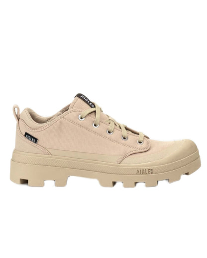 Sable coloured Aigle Mens Iconic Walking Shoes on white background 