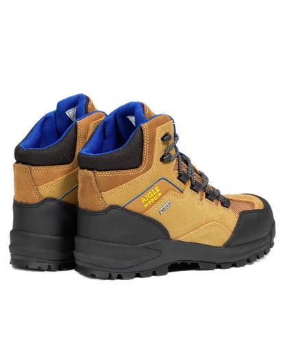 Camel coloured Aigle Mens Nassio EVO S3 Safety Shoes on white background 