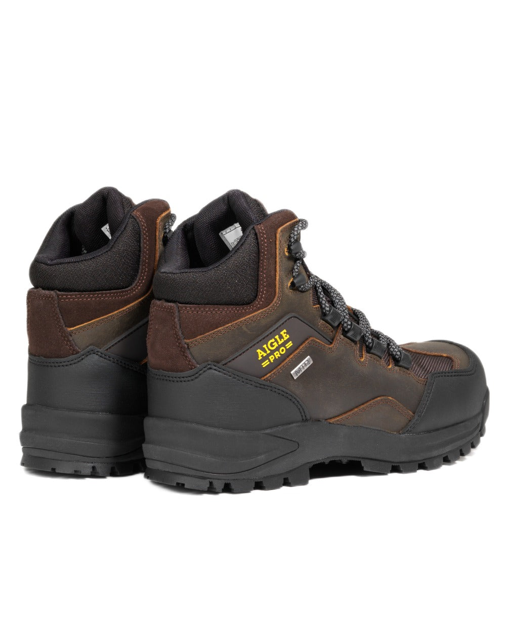 Dark Brown coloured Aigle Mens Nassio EVO S3 Safety Shoes on white background 