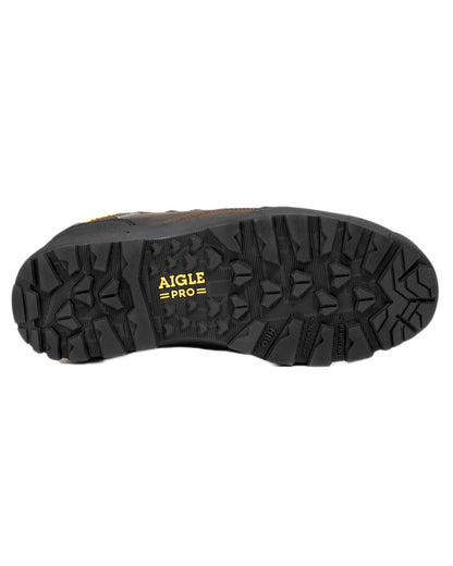 Dark Brown coloured Aigle Mens Nassio EVO S3 Safety Shoes on white background 