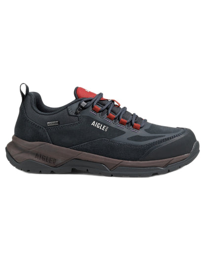 Bronze coloured Aigle Mens Palka Low MTD Waterproof Hiking Shoes on white background 