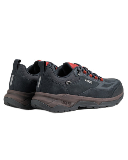 Bronze coloured Aigle Mens Palka Low MTD Waterproof Hiking Shoes on white background 