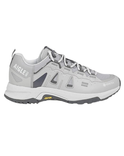Grey coloured Aigle Mens Pariot GORE-TEX Sneakers on white background 