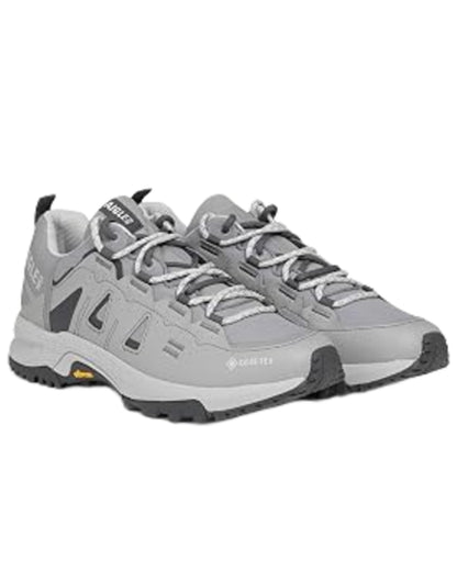 Grey coloured Aigle Mens Pariot GORE-TEX Sneakers on white background 