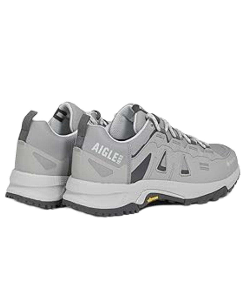Grey coloured Aigle Mens Pariot GORE-TEX Sneakers on white background 
