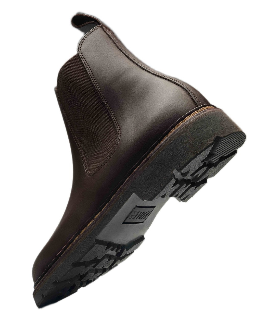Dark Brown coloured Aigle Mens Quercy Work Boots on white background 