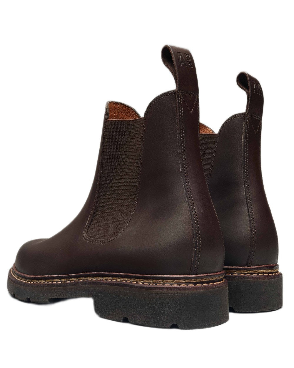 Dark Brown coloured Aigle Mens Quercy Work Boots on white background 