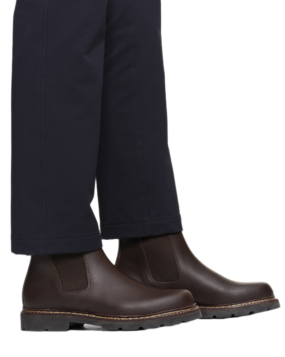 Dark Brown coloured Aigle Mens Quercy Work Boots on white background 