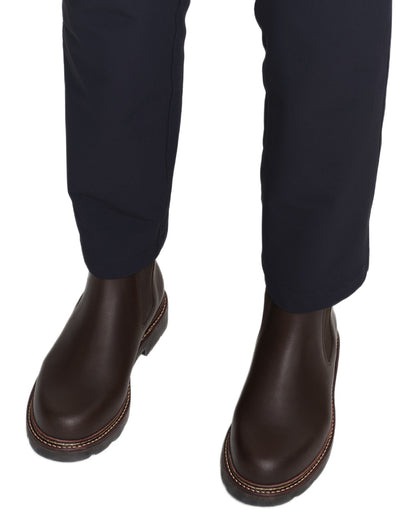 Dark Brown coloured Aigle Mens Quercy Work Boots on white background 