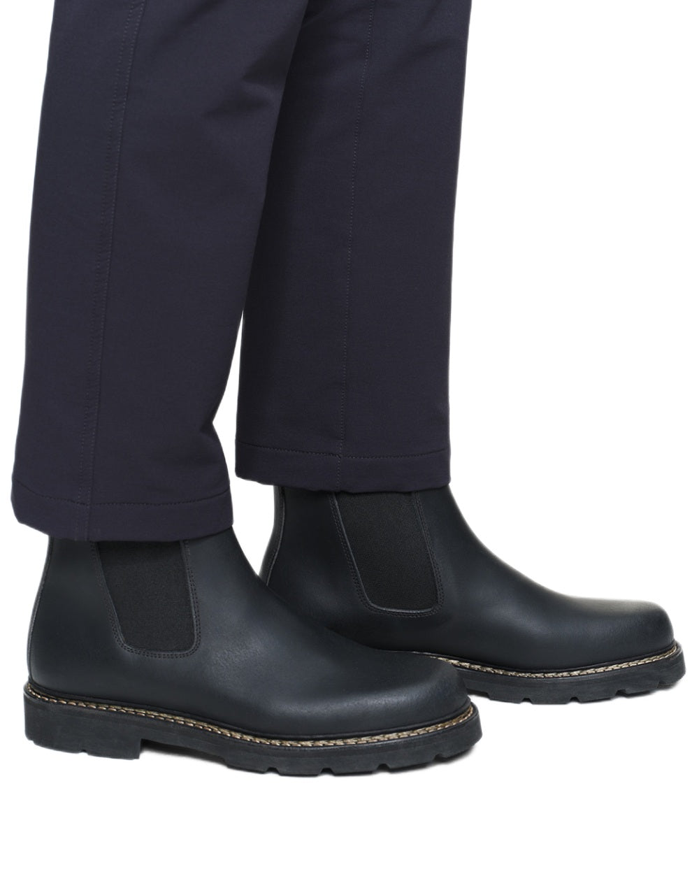 Noir 2 coloured Aigle Mens Quercy Work Boots on white background 