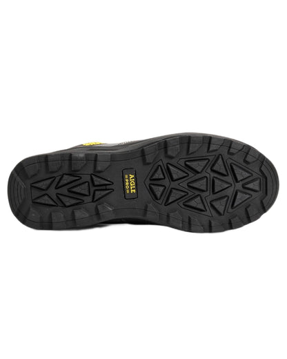 Grey coloured Aigle Mens Solter S3 Safety Shoes on white background 