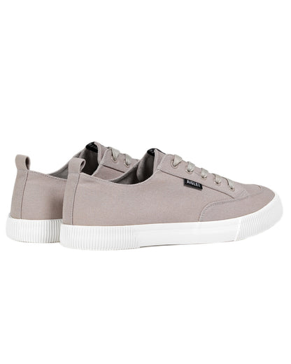 Sable coloured Aigle Mens Tamarix Canvas Sneakers on white background 
