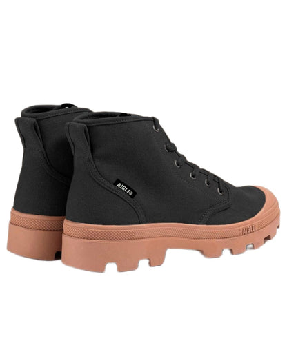 Noir coloured Aigle Mens Tenere CVS Versatile Shoes on white background 
