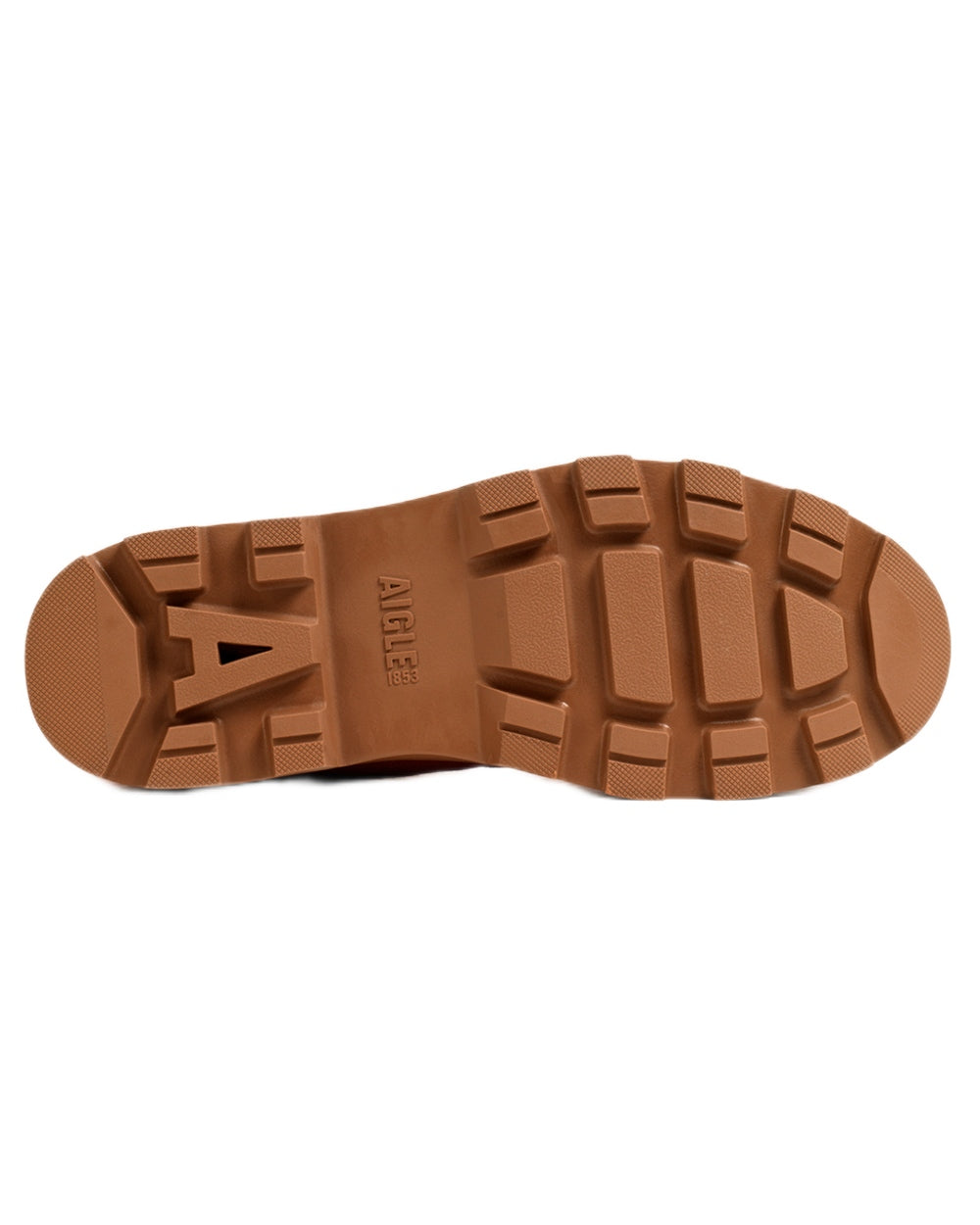 Raw Sienna coloured Aigle Mens Tenere CVS Versatile Shoes on white background 