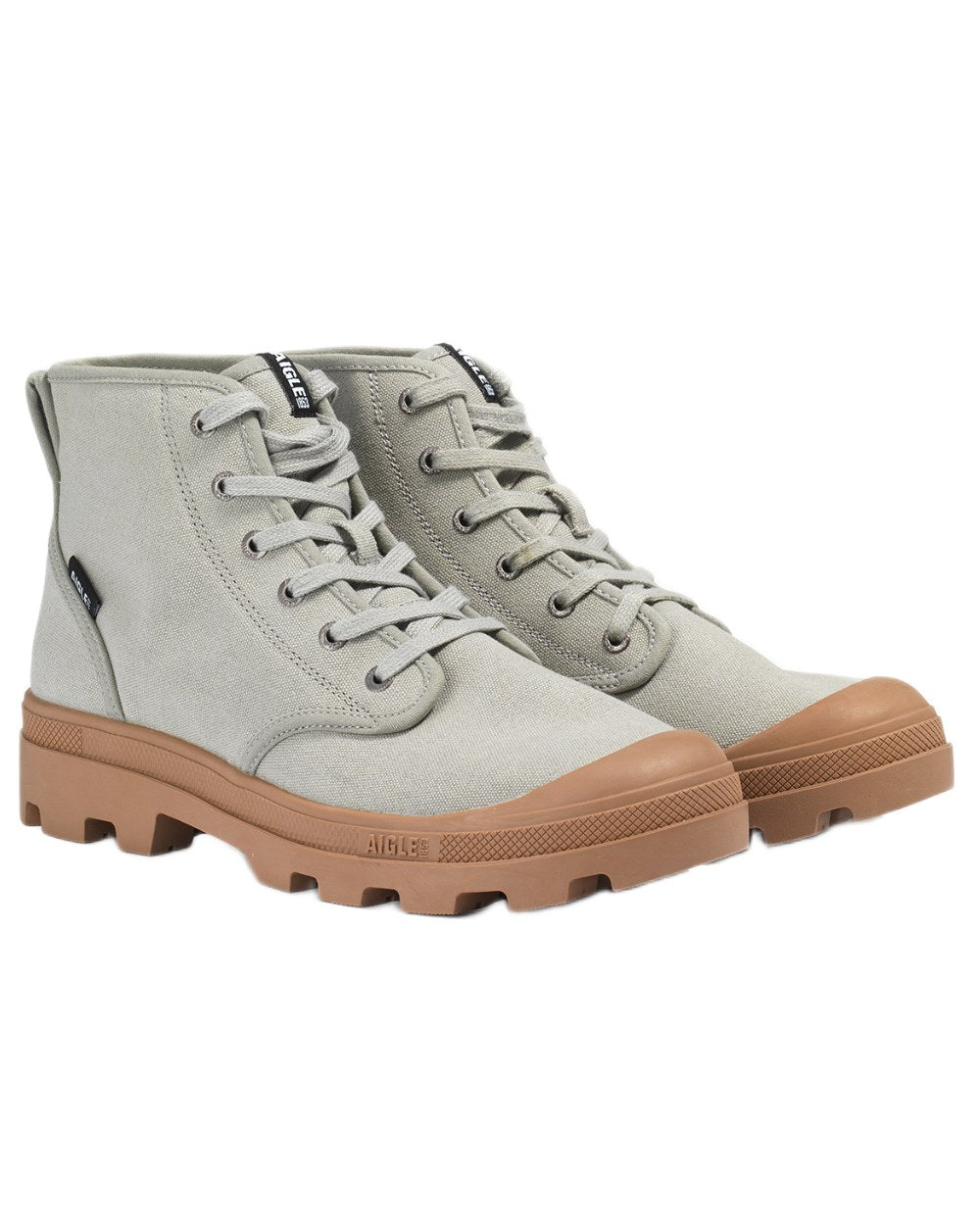 Shadow coloured Aigle Mens Tenere CVS Versatile Shoes on white background 