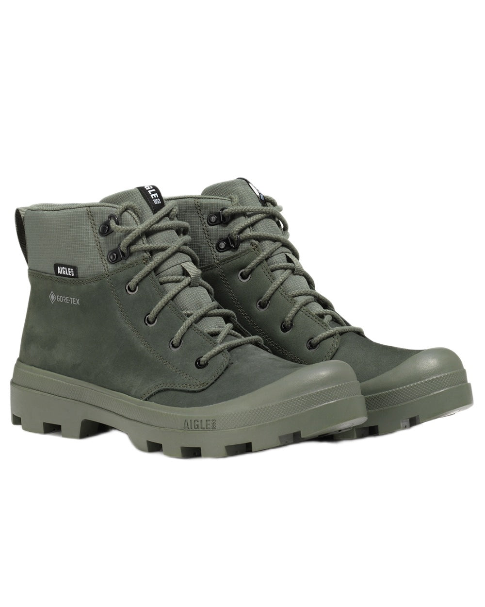 Avocat coloured Aigle Mens Tenere LTR GTX Hiking Boots on white background 