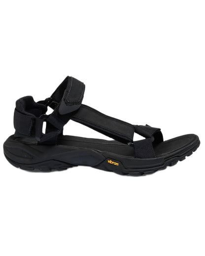 Noir coloured Aigle Mens Trail Sandal With Vibram Outsole on white background 