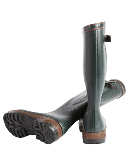 Bronze coloured Aigle Parcours 2 Vario Wellington Boots on white background 