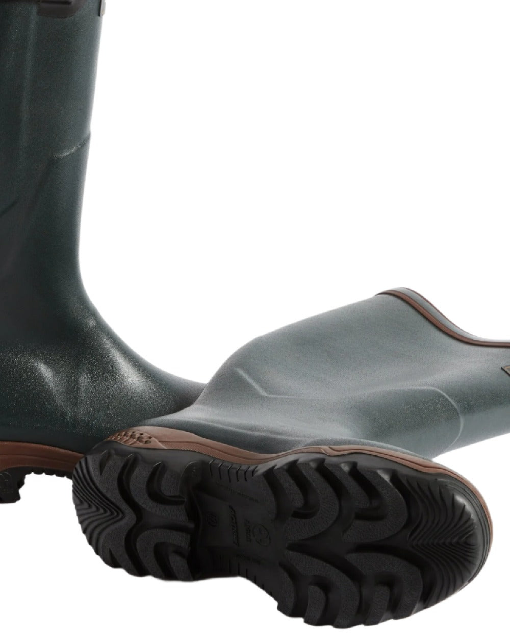 Bronze coloured Aigle Parcours 2 Vario Wellington Boots on white background 