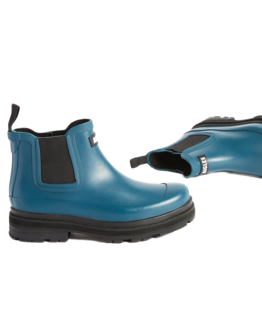 Storm Blue coloured Aigle Soft Rain 2 Ankle Boots on white background 