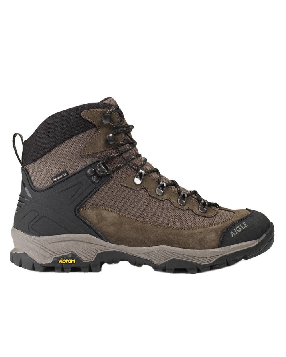 Taupe coloured Aigle Sonricker GTX Boots on white background 