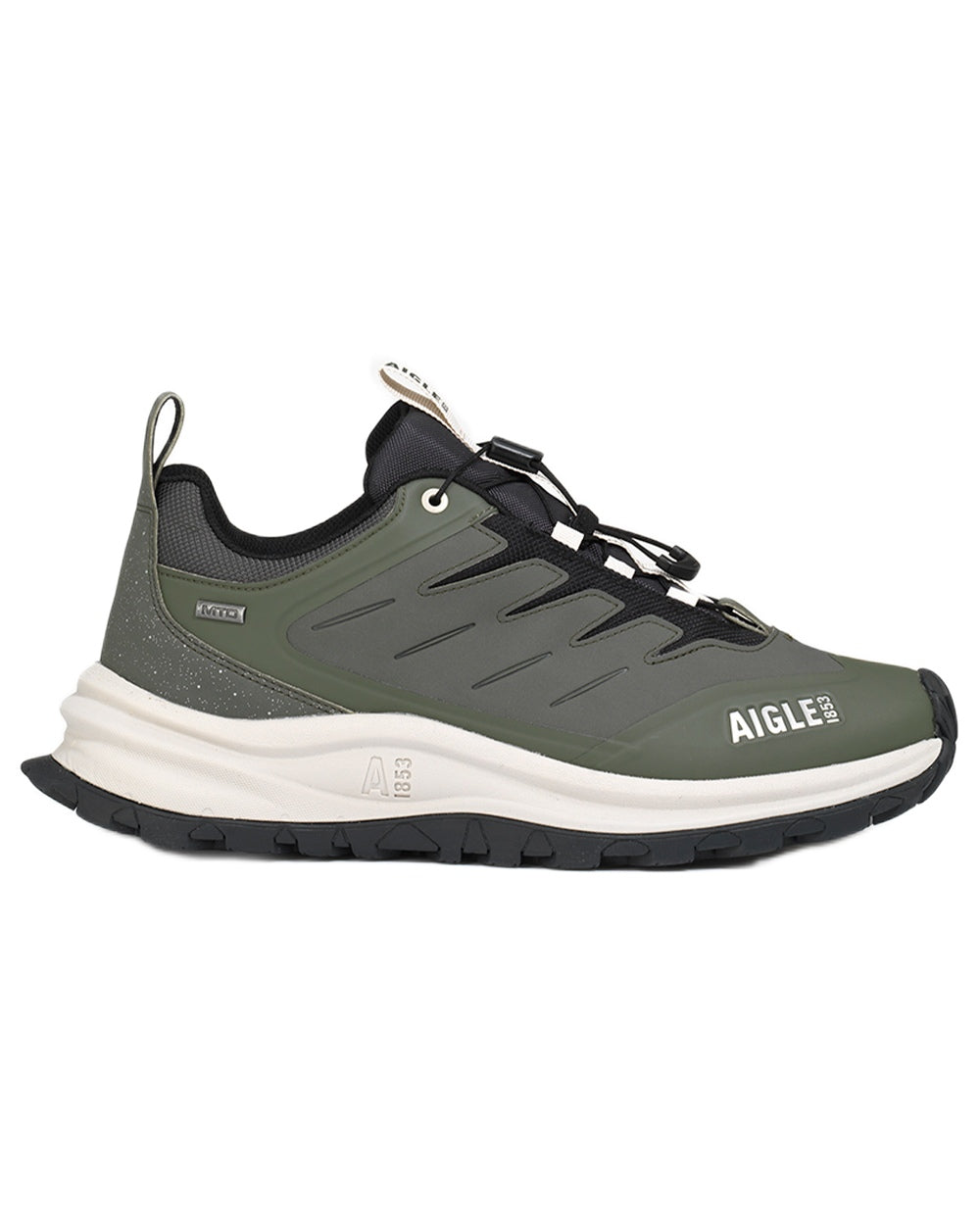 Avocat coloured Aigle Trekkix Low Rise MTD Trekking Shoes on white background 