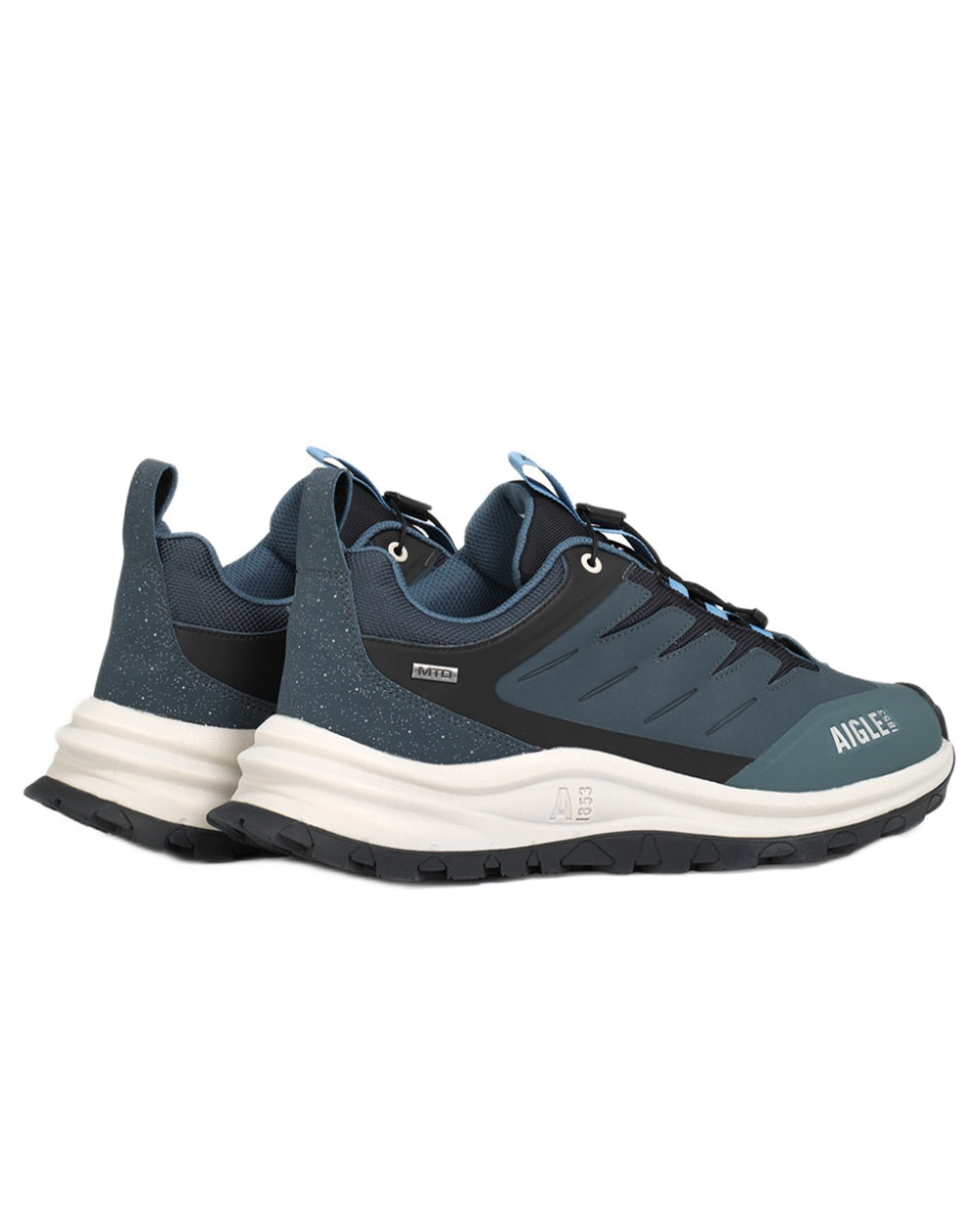 Carbone coloured Aigle Trekkix Low Rise MTD Trekking Shoes on white background 