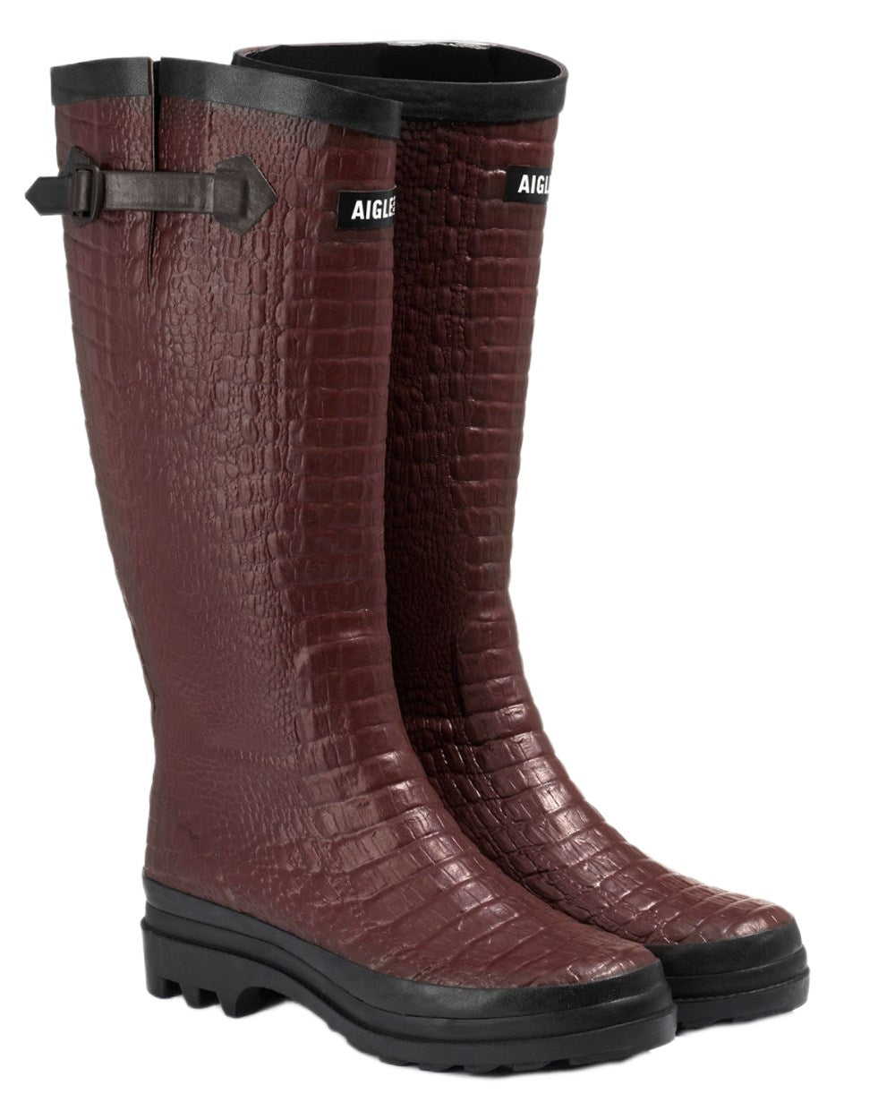 Sureau Aiglentine 2 Crocodile Style Wellingtons on white background 