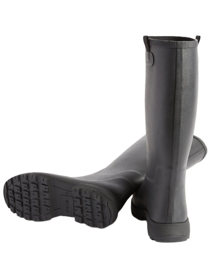 Black coloured Aigle Womens Alya High Leisure Boots on white background 