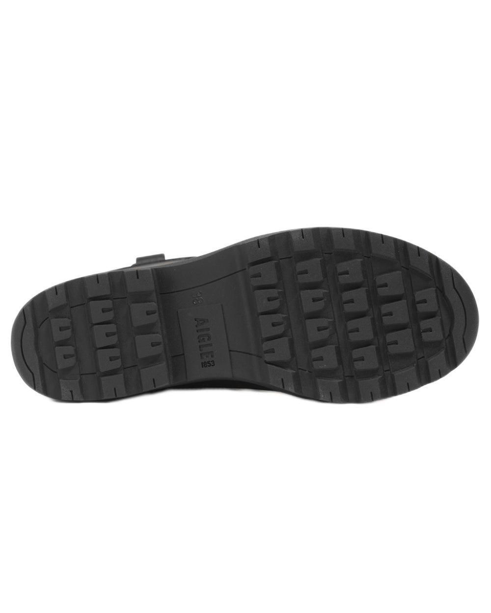 Black coloured Aigle Womens Alya High Leisure Boots on white background 