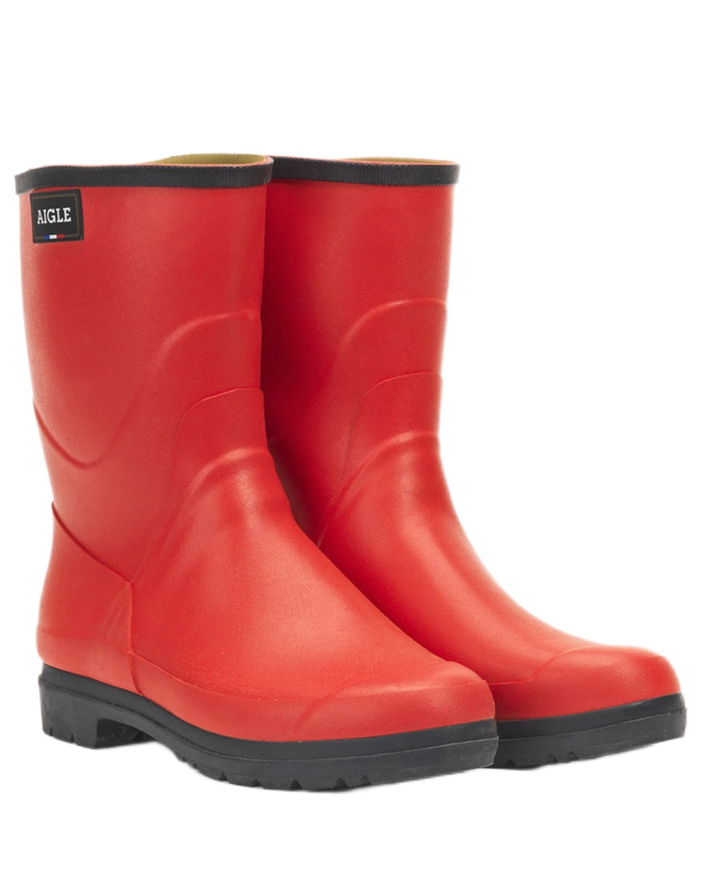 Rouge coloured Aigle Womens Bison L2 Work Boots on white background 