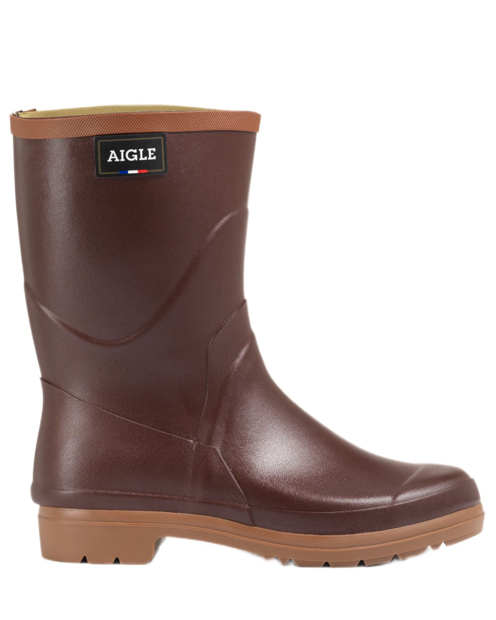 Sureau coloured Aigle Womens Bison L2 Work Boots on white background 