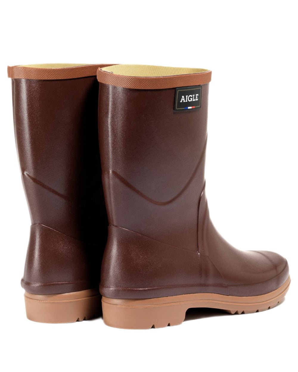 Sureau coloured Aigle Womens Bison L2 Work Boots on white background 