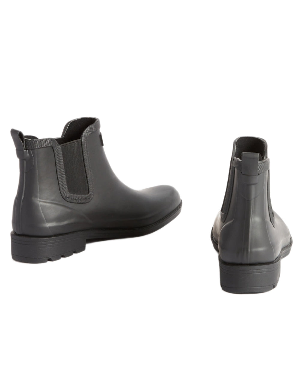 Noir coloured Aigle Womens Carville 2 Rain Ankle Boots on white background 